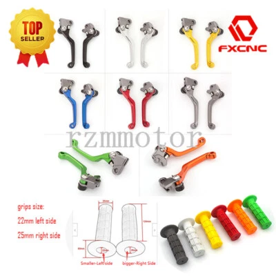 For  Honda CRF150R CRF125F CRF450R Pivot Dirtbike Brake Clutch Levers 22mm Grips - Image 1 of 4