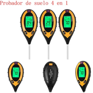 4 en 1 Probador de suelo pH humedad Temperatura Intensidad del medidor LCD - Imagen 1 de 11