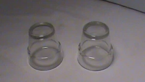 Clear Votive Candle Holders Glass Flower Pot, Home & Event, PAIR, D93 - Picture 1 of 5