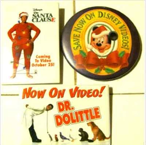 *** Lotto di tre bottoni film Dr. Dolittle Babbo Natale Disney Topolino *** - Foto 1 di 4