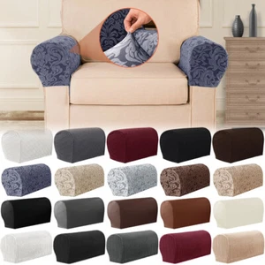 2 Universal Chair Arm Protector Cover Sofa Couch Armchair Covers Armrest Stretch - Picture 1 of 125