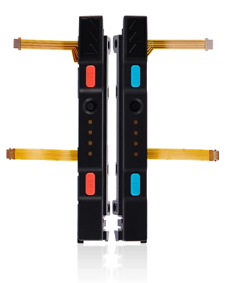 Plastic Rail (Right+Left) With Flex Cable For Nintendo Switch (Red / Blue) - Image 1 of 4