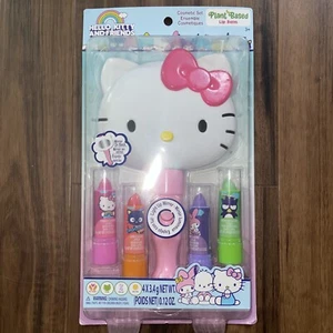 Children Girl Hello Kitty Friends Cosmetic Set Mirror Light Plant Based Lip Balm - Picture 1 of 4