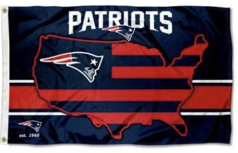 New England Patriots USA Flag 3x5 Cover
