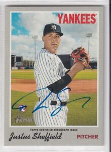 2017 Topps Heritage Minors Real One Autographs #ROAJS Justus Sheffield RC AUTO