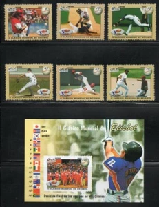 sCUBA Sc# 4925-4931 WORLD BASEBALL CLASSIC TOURNAMENT Cpl set of 6 + SS 2009 MNH - Picture 1 of 1