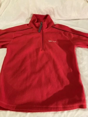 Pullover polar juvenil MARMOT talla grande rojo 1/4 cremallera manga larga unisex Foto 1 de 4