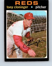 VINTAGE BASEBALL CARD OPC 1971 CINCINNATI REDS TONY CLONINGER  NO72
