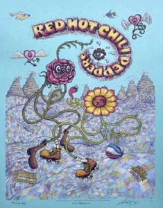 Red Hot Chili Peppers San Antonio Marq Spusta Poster Blue AP Version LE #/100 - Picture 1 of 1