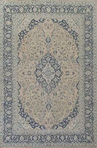 Distressed Floral Traditional Vintage Area Rug 10x13 Hand-Knotted Wool Carpet - Picture 1 of 12