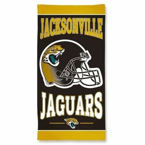 NFL Jacksonville Jaguars "Helmet" Beach Towel, 30" x 60" Cotton Cover