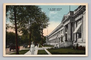 Postkarte Postamt Toledo Ohio Frau im historischen Kleid - Bild 1 von 2