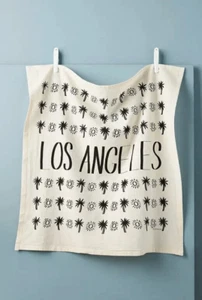 Anthropologie Calhoun & Co Los Angeles Dish Towel California Tea Towel NEW - Picture 1 of 2