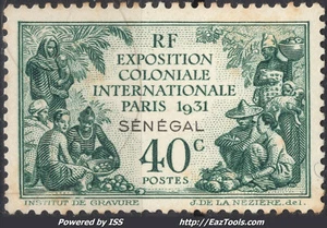 SENEGAL EXPO COLONIALE DE PARIS N° 110 NEUF * AVEC CHARNIERE A VOIR - Picture 1 of 2