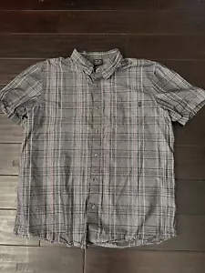 Oakley camicia manica corta con bottoni uomo XL grigio a quadri - Foto 1 di 6