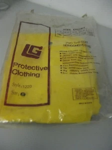Tuta antipioggia PVC non conduttiva LG abbigliamento protettivo stile 1220 taglia XL giallo 46-48 - Foto 1 di 6