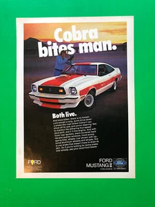 FORD MUSTANG 2 COBRA ORIGINAL VINTAGE PRINT AD ADVERTISEMENT A1 - Picture 1 of 1