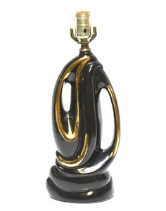 VINTAGE MCM STYLE CERAMIC TABLE LAMP BASE-NOT WIRED-HAEGER ???? - Picture 1 of 10