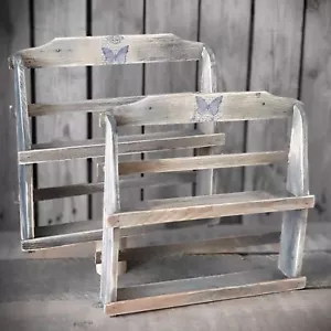 Vintage Holzablage Gewürzablage Landhaus Shabby Regal Handarbeit Gewürzregal - Bild 1 von 6