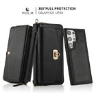 For Samsung S22 S23 S24 Case Detachable Magnetic Cover Leather Crossbody Handbag