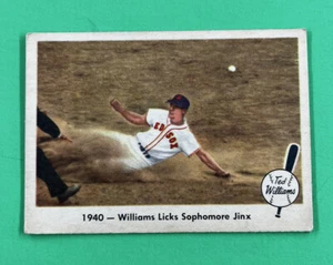 1959 Fleer Ted Williams 1940-Williams Licks Sophomore Jinx Tarjeta #15 Desgaste en la esquina - Imagen 1 de 2