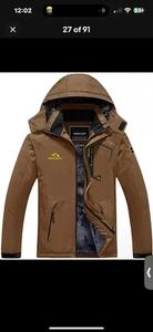 Men's Mountain SKi Snowboard Jacket Outdoor Waterproof Winter Hooded Work Coat - Picture 1 of 4