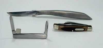 Lote de 3 cuchillos vintage David Z. Murphy, Barlow Seki, Schrade 340T Old Timer Foto 1 de 4