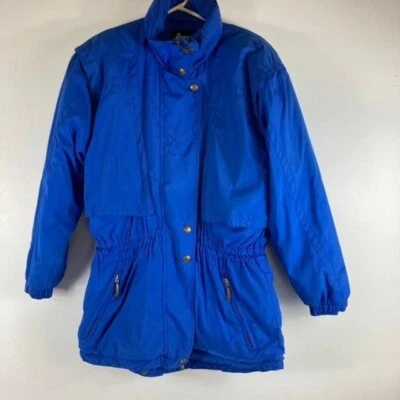Chaqueta parka esquí con cremallera nórdica vintage azul 8 para mujer Foto 1 de 4
