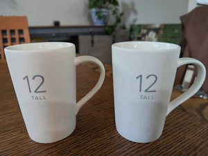 2 Tazza Tazza Tazza Starbucks Caffè Classico Bianco Ceramica Grigio ALTA 12 once - Foto 1 di 10