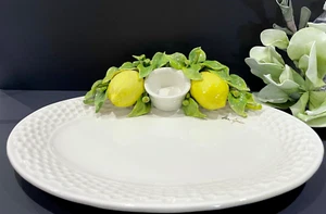 Eva Gordon Hand Painted & Signed 17" Oval Ceramic Platter w/Applied Lemons - Picture 1 of 20