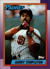 1990 Topps San Diego Padres Baseball Card #481 Garry Templeton
