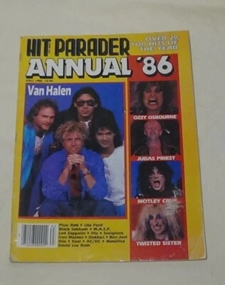 HIT PARADER Magazine  Fall 1986 Van Halen Priest Ozzy Motley Annual 86 - Image 1 of 4
