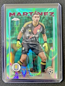 2024-25 Topps Chrome UCC Aston Villa EMILIANO MARTINEZ Aqua Lava Refractor /199 - Picture 1 of 2