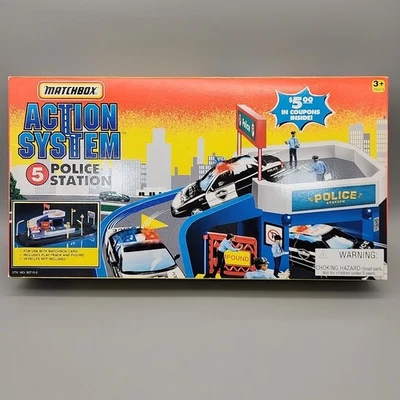 Matchbox Action System 5 Police Station Playset 1995 50715-2 nuevo sellado de fábrica Foto 1 de 4