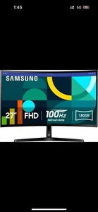 SAMSUNG 27" Curved Gaming Monitor S3 (S36GD) FHD 1800R Computer Screen, 100Hz - Picture 1 of 5