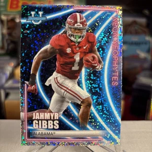 Jahmyr Gibbs 2022-23 Bowman's Best University Neon Speckle Refractor βοΈ MINT - Picture 1 of 3