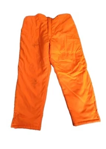 Vtg Insulated Hunting Pants Blaze Orange Quilt Lined Mens XL (42 X 29) - Picture 1 of 20