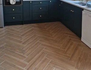 3 packs Wickes River Oak Wood Effect Porcelain Wall & Floor Tile - 150 x 600mm - Picture 1 of 2