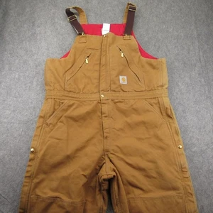 Carhartt Uomo Vestibilità Larga Solida Anatra Isolata Biberall Calore Estremo Taglia 42x32 - Foto 1 di 12