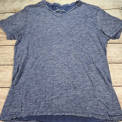 Camiseta Marc Anthony azul jaspeado cuello en V suave 100 % algodón para hombre talla grande L Foto 1 de 4