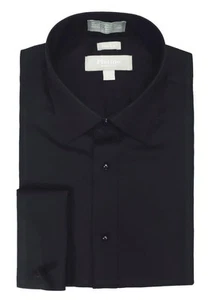 Adam Baker Men's Tuxedo Shirt | French Cuff Laydown Collar Cotton Formal Slim... - Picture 1 of 5