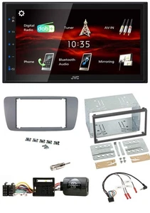 JVC USB Bluetooth Lenkrad DAB 2DIN Autoradio für Seat Ibiza ab 08 conemaragrau - Bild 1 von 11