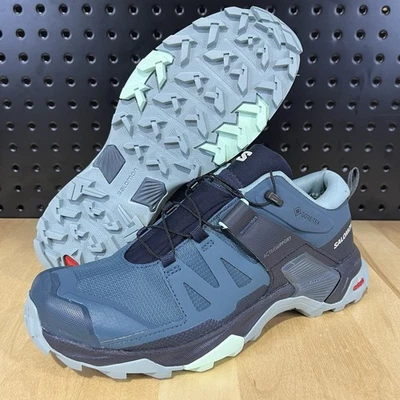 Salomon X Ultra 4 GTX Ortholite Women’s Hiking Shoes Stargazer Blue Multi Sz NBY - Image 1 of 4