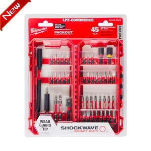 MILWAUKEE SHOCKWAVE Impact Duty Alloy Steel Screw Driver Bit Set (45-Piece) - Picture 1 of 5