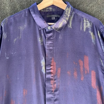 John Varvatos Button Shirt Mens XL Purple Art Rodney Twilight Mens Contemporary - Image 1 of 4
