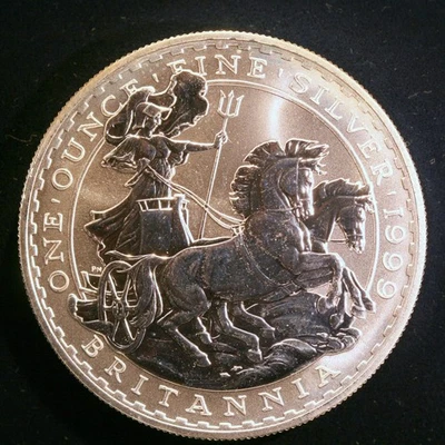 FOREIGN SILVER COIN - Great Britain, 2 Pounds, 1999, KM-1000, NICE UNC CONDITION - Image 1 of 2