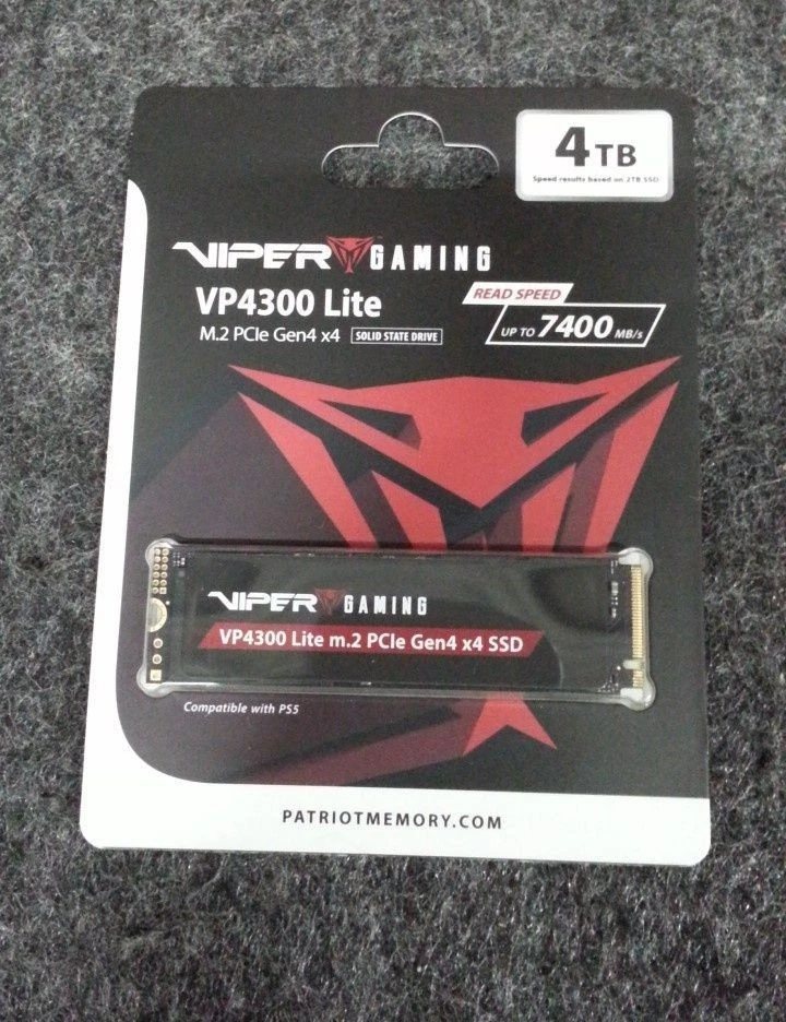 PATRIOT MEMORY Viper Gaming VP4300 Lite M.2 PCIe Gen4 x 4 Solid State Drive 4TB - Image 1 of 1