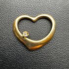 14k Gold Diamond Heart Charm/ Pendant
