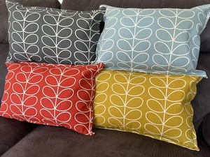 Paar Designer Orla Kiely Kissen & Auflagen mit Stielmuster verschiedene Farben erhältlich - Bild 1 von 12
