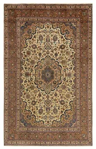 Kashmar Tappeto Persiano Annodato a Mano 305x192 cm-Fine,Oriente,Tappeto,Beige - Picture 1 of 14